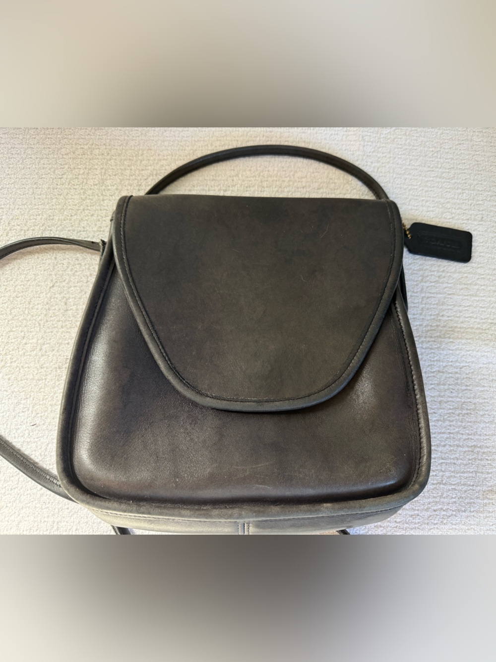 Coach Black Leather Shoulder Bag